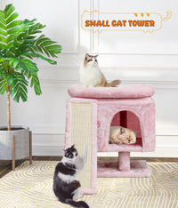 SYANDLVY Gothic Cat Tree with Coffin Bed for Indoor Cats - Pink - image 4