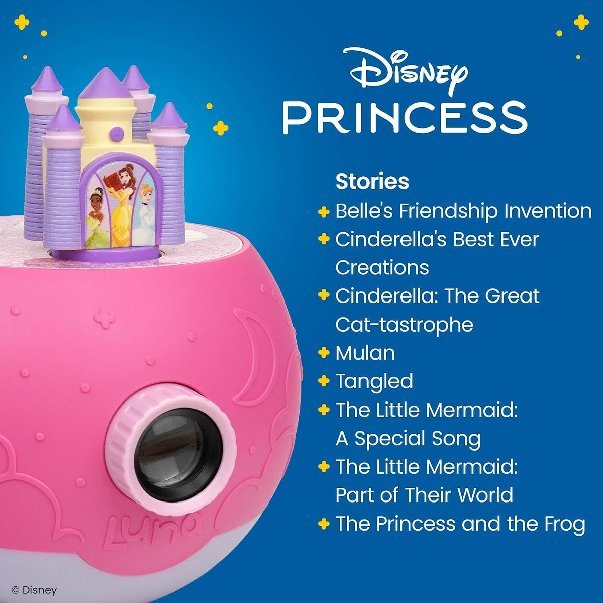 Kids Pink Book Projector, 5 Read Aloud Fairytale Stories - Disney Princess, Owl & Pink Projector - image 4