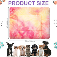 Haull 4 Pcs Waterproof Guinea Pig Bedding Mat, 13 x 10 - Tie Dyed / 18 x 24 Inch - image 2
