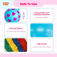 EVERICH TOY 18 inch hopper ball for kids with handle, purple pink clouds - view 21