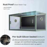 120 Gallon Reptile Tank, Stackable 4x2x2 Reptile Enclosure – Essentials for Reptiles And Amphibians - Earthy Green / 50 Gallon - image 4