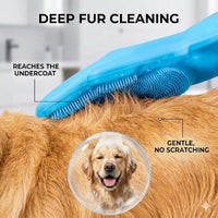 NVNAN Silicone Pet Washing Gloves with High-Density Teeth for Dogs - Blue - image 2