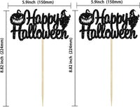 Gyufise Halloween baby shower cupcake toppers with Oh Baby ghost designs on picks - view 11