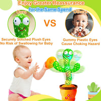 Rechargeable Dancing Talking Cactus Toy - Green - image 3
