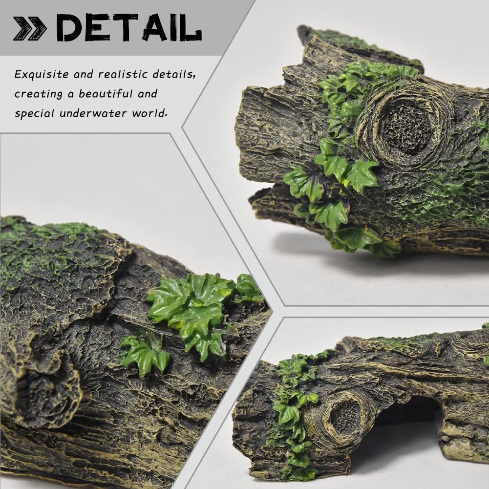 Fish Tank Decorations - Large Aquarium Decorations Air Bubbler Tree Fish House for Betta Hideout - Wood B-s - image 4