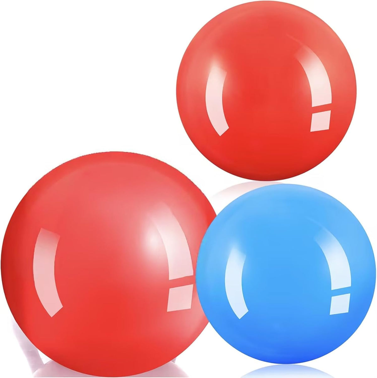 Jenaai giant inflatable bouncy balls in red and blue, 30 inches across - view 5