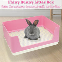 Fhiny Large Rabbit Litter Box for Cage - Pink - image 2