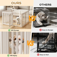 Dog Playpen Indoor, Puppy Playpen, White 23.6" H, 10 Panels - white / 8 / 23.6 inch Height - image 3