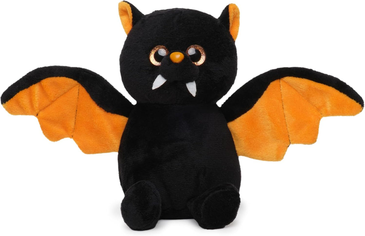 Bearington Collection Echo 7.5 inch black bat Halloween plush with orange wings and ears - view 10