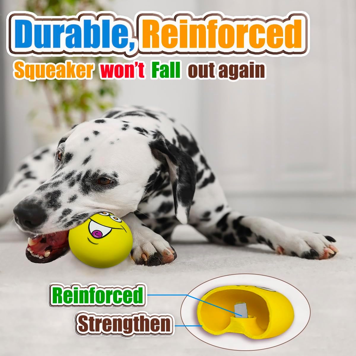 Squeaky Dog Toys for Small Dogs, Mini Breeds - 4 Colors For M/L 3.1" / Large - image 4