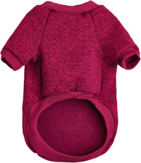 Dog Sweaters for Small Dogs, Soft Fleece Puppy Clothes - Wine red / Small - image 2