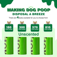 Biodegradable Dog Poop Bags 300 Count, 20 Rolls - 1 Dispenser + 570 Bags - image 4