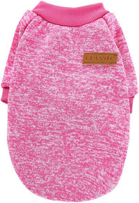 Dog Sweaters for Small Dogs, Soft Fleece Puppy Clothes - Rose red / Small - image 2
