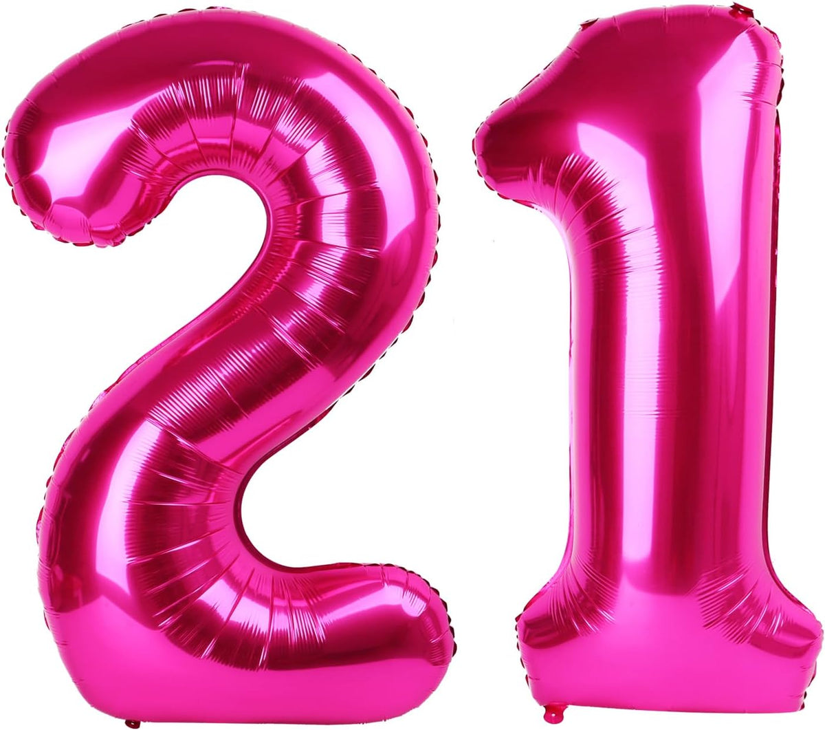 Navy Blue 1 Balloon, Number Balloon 40 Inch - Hot Pink / Number 21