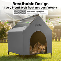 Zooba Large Dog House Outdoor - Grey / Medium: 29 inch - image 2