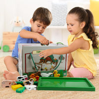 Wondertoys 208 Pcs Wooden Log Set, Classic Building Logs Ages 3+ - 164PCS Ranch - image 3