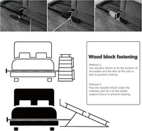 Dog Ramp for Bed PANTAZO Adjustable Ramps for Small Dogs to Get on Bed, Up to 28.5 Inches, 48'' Long,120lbs with Anti-Slip Grip & Safety Rail