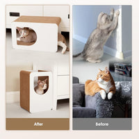 EHEYCIGA Cardboard Cat Scratcher House - 17x9.5x10.5inch / White - image 2