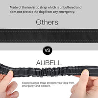 AUBELL Dog Seat Belt for Car,Updated 3-in-1 Adjustable Reflective Bungee Heavy Duty Dog Car Harness Tether with Clip Hook Latch & Buckle,Swivel Zinc Alloy Carabiner,Black