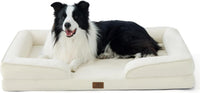 Bedsure Orthopedic Dog Bed Medium Washable Original Design - Beige / 35"l X 25"w X 6.5"th