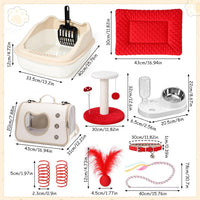 Eccliy 10 Pcs Kitten Starter Kit for Indoor - Classic / Small / Red - image 2