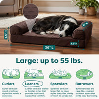 FurHaven Classic Sofa Orthopedic Dog Bed for Large Dogs - Large / Coffee - image 3