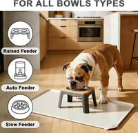 Silicone Pet Feeding Mats, 24''x16'' Large Size, Waterproof - CreamWhite / 24"L x 16"W - image 2
