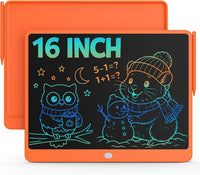 10 Inch LCD Writing Tablet for 3-8 Year Olds - Orange / 16 inch