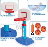 Kids Basketball Hoop, Adjustable Toddler Basketball Hoop Set for Ages 1-3 – Fun for Kids & Family - Blue - image 4