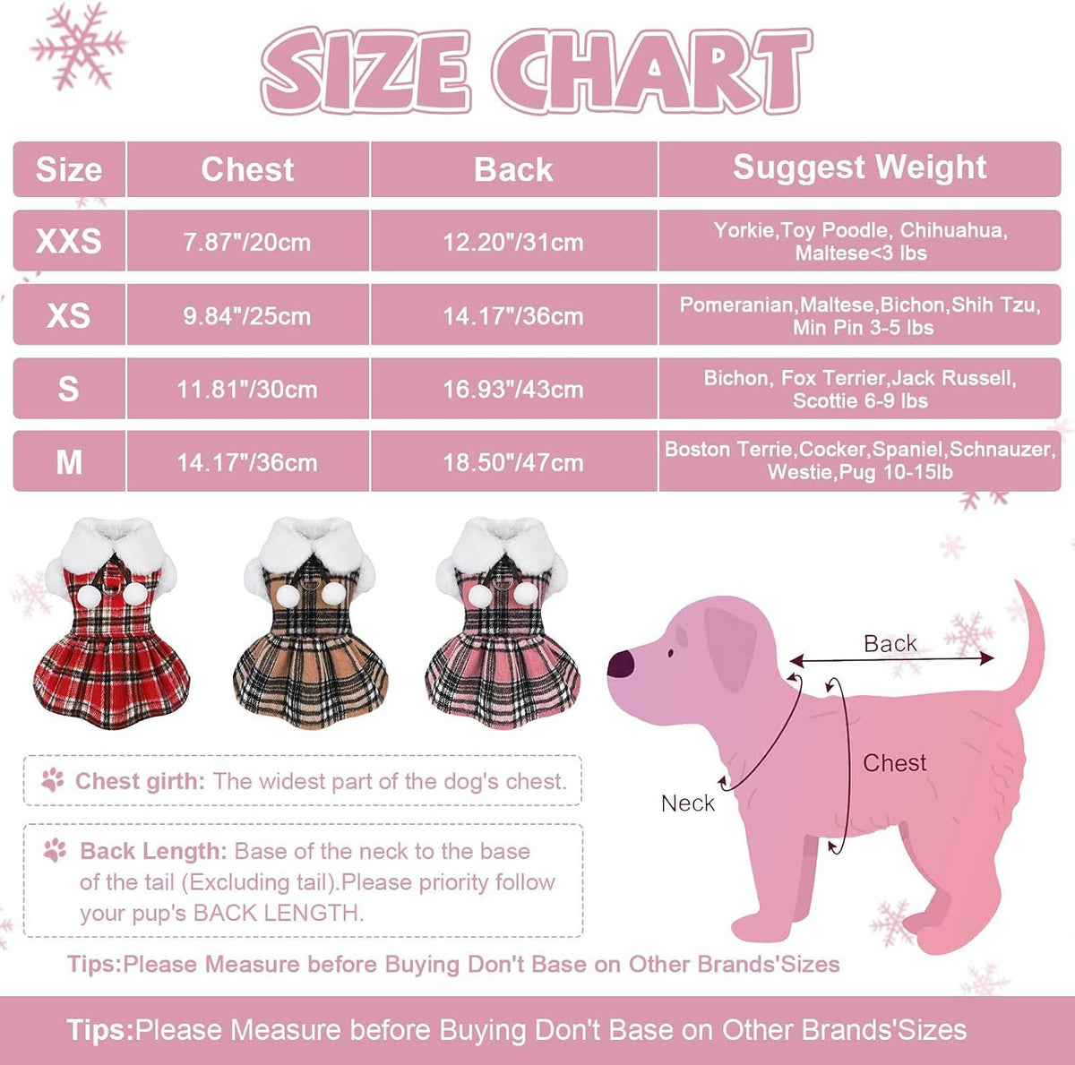 Dog Sweater with Leash Set D Ring Plaid Fleece Dog Clothes for Small - XX-Small (Chest 11in ) / Khaki with Leash - image 3