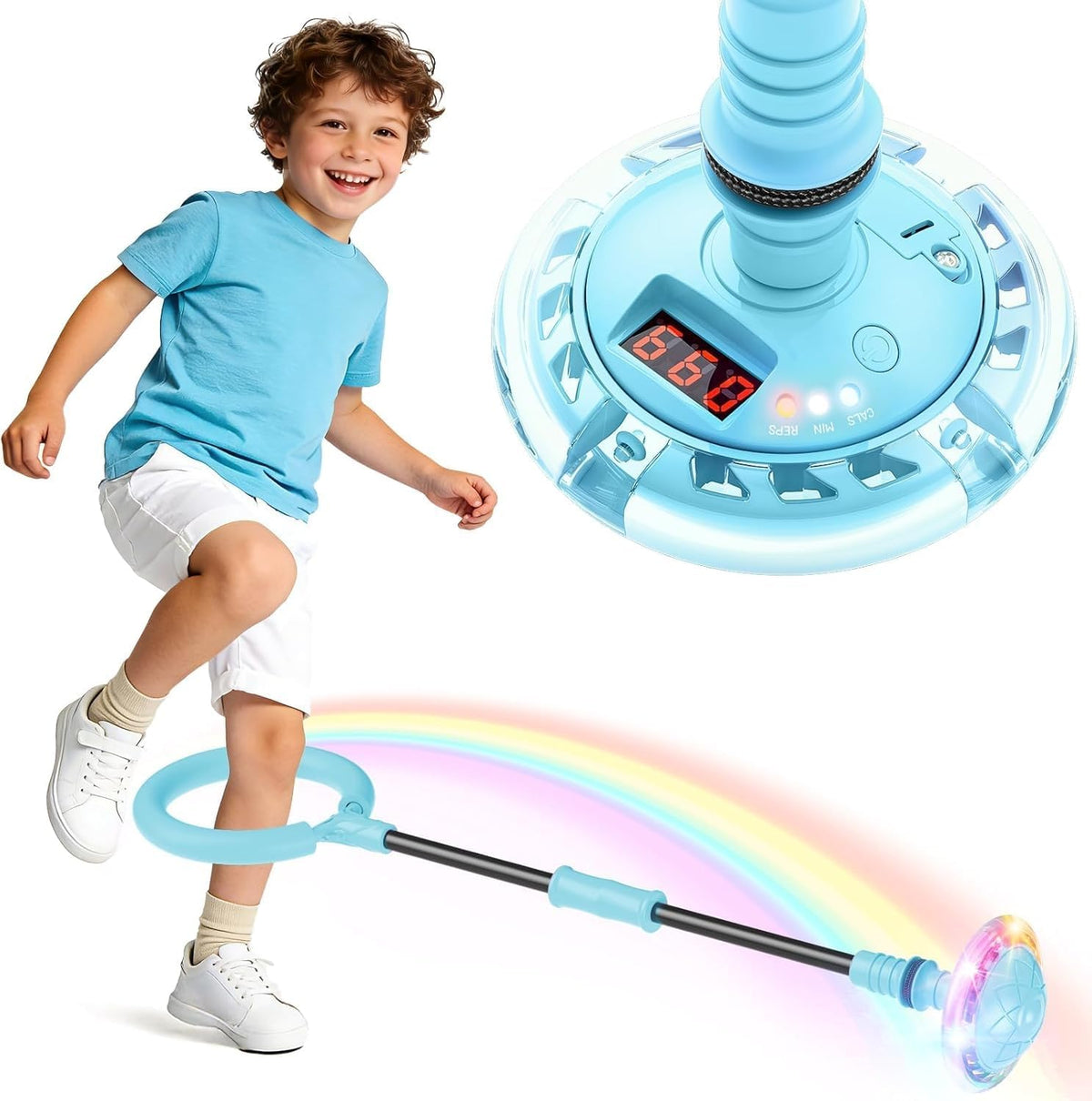 HopeRock Skip Ball Toy for Girls Ages 6-10 - Light Blue