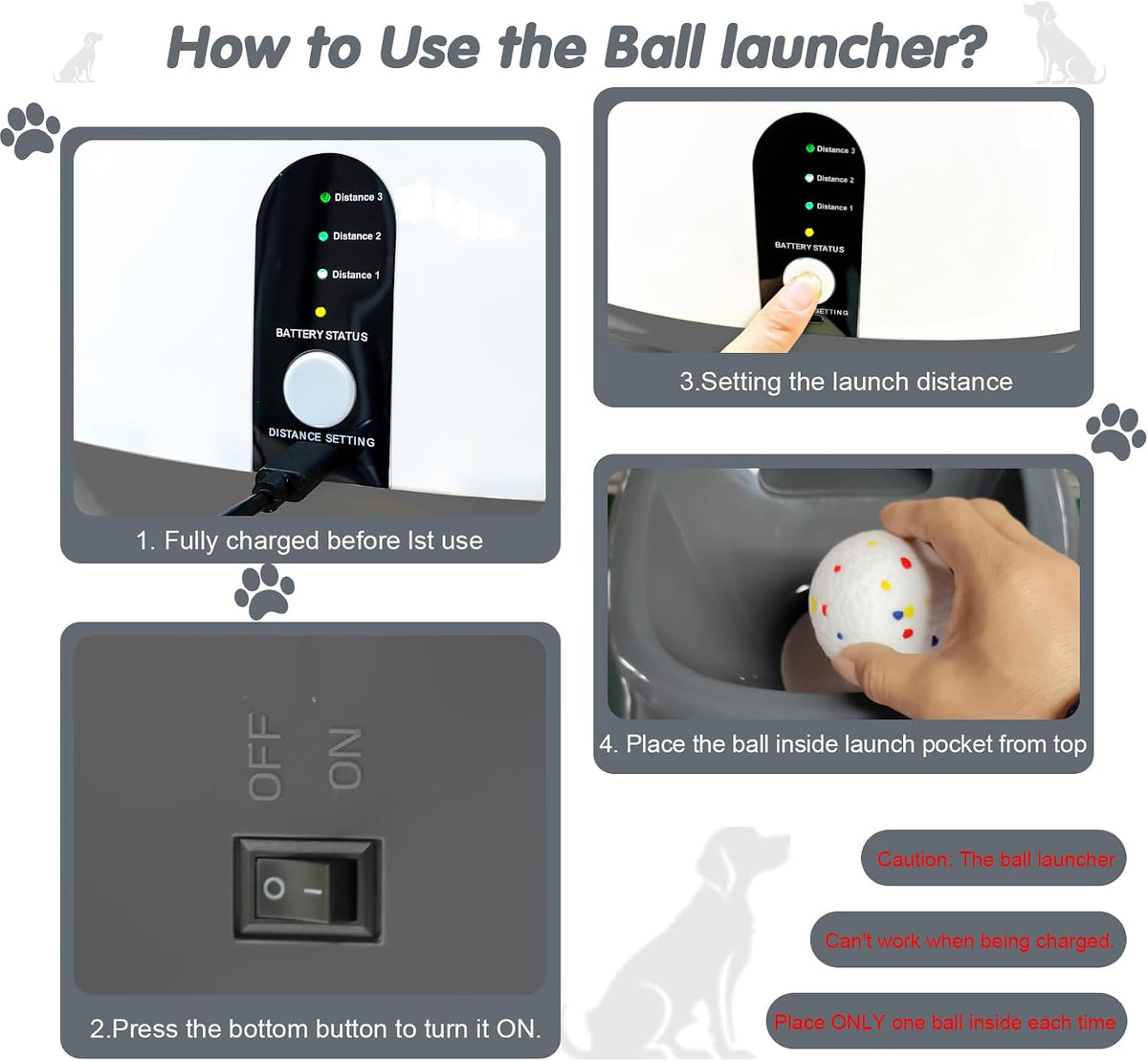 MEKAPLE Automatic Dog Ball Launcher - Silver Grey - image 4