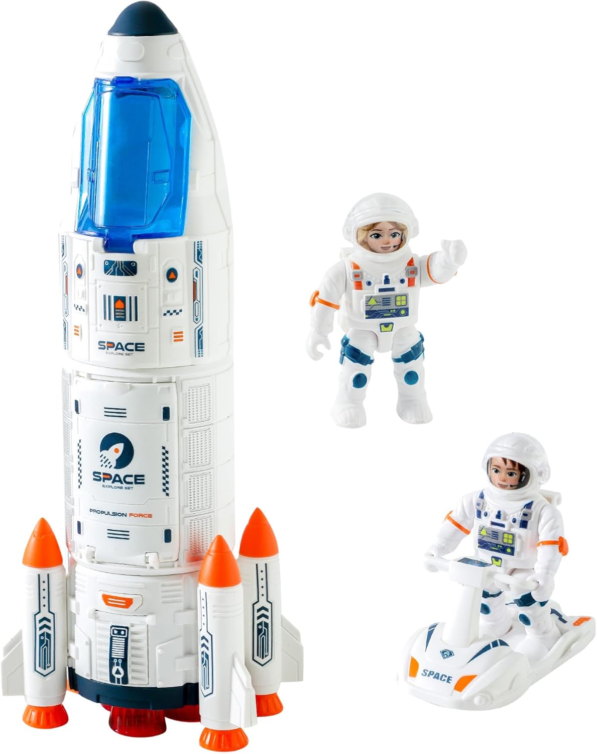 Wbzle space shuttle toy and rocket playset with astronauts, light and sound - view 5