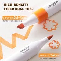 Jar Melo Washable Dual Tip Markers for Kids Ages 4-8 - 48 Colors - image 2