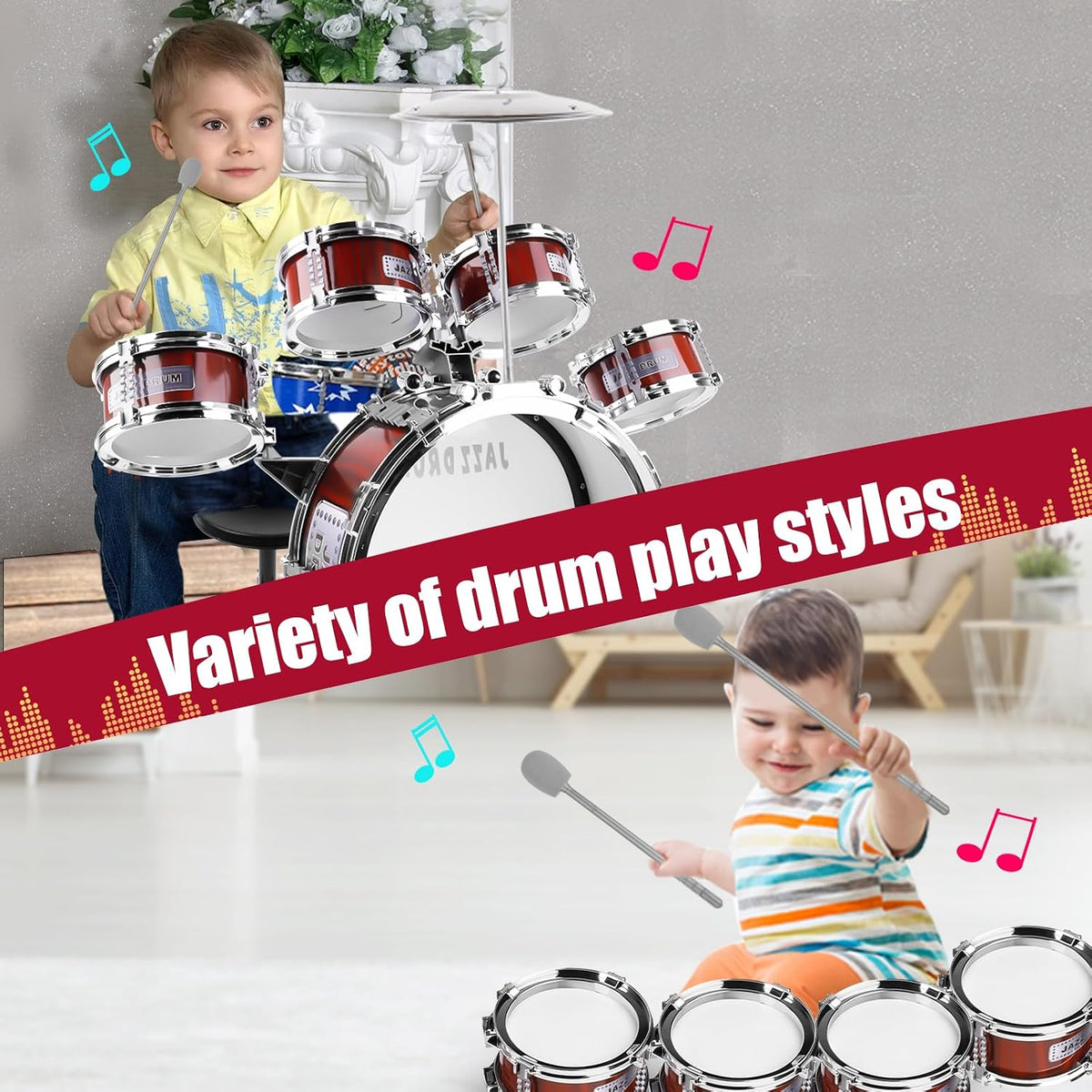 Kids Drum Set for Toddlers 3-5 - Common style - image 4