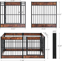 Dog Playpen, 35.4" Height Dog Pen Indoor, Heavy Duty, Safe and Sturdy, Furniture Style Puppy Pen