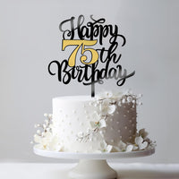 Happy 75th Birthday Cake Topper, 75th Birthday Cake Decorations – Fun for Kids & Family - Acrylic 75 - image 3