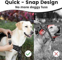 No Pull Dog Harness, Reflective Puppy Vest for Small Medium Large Sized Dog(Black,XL)