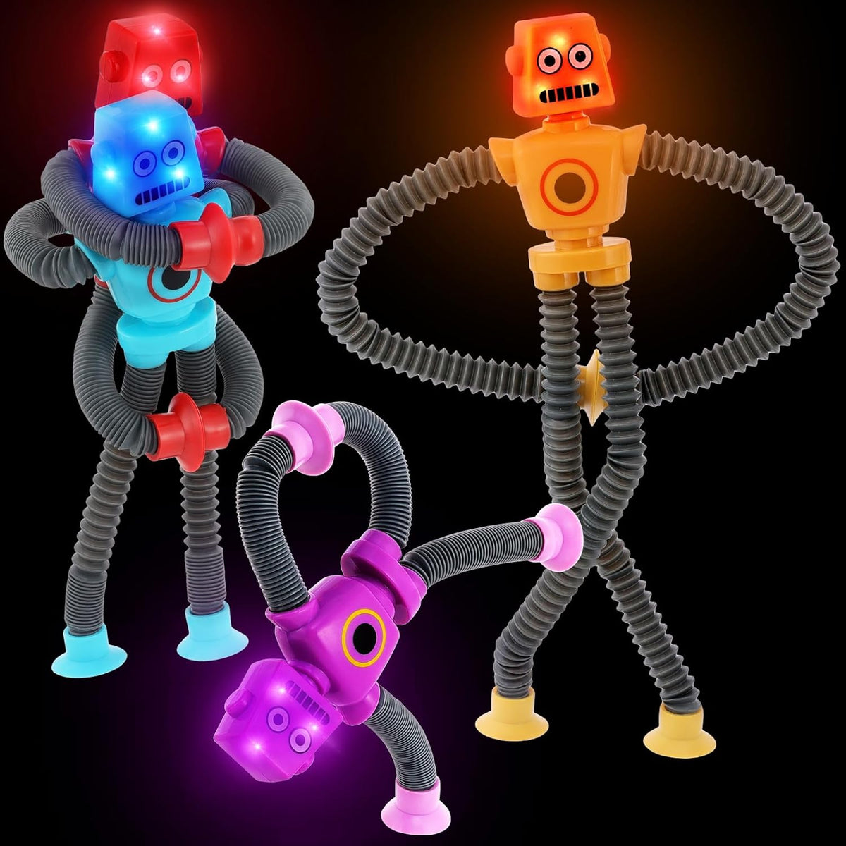Halloween Pop Tubes Sensory Toys for Kids Boo Basket Stuffer Gifts – Fun for Kids & Family - Robot
