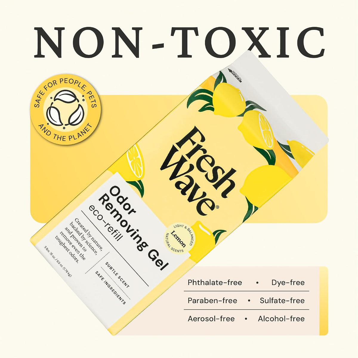 Fresh Wave Lemon Odor Removing Gel Refill - Lemon / 63 Fl Oz (Pack of 1) - image 4