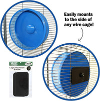 Silent Runner Pro, Sugar Glider Exercise Wheel - Blue with Attachment - image 3