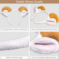 Beviliu Dog Ears Golden Movable - White Brown / 1 Count (Pack of 1) - image 2