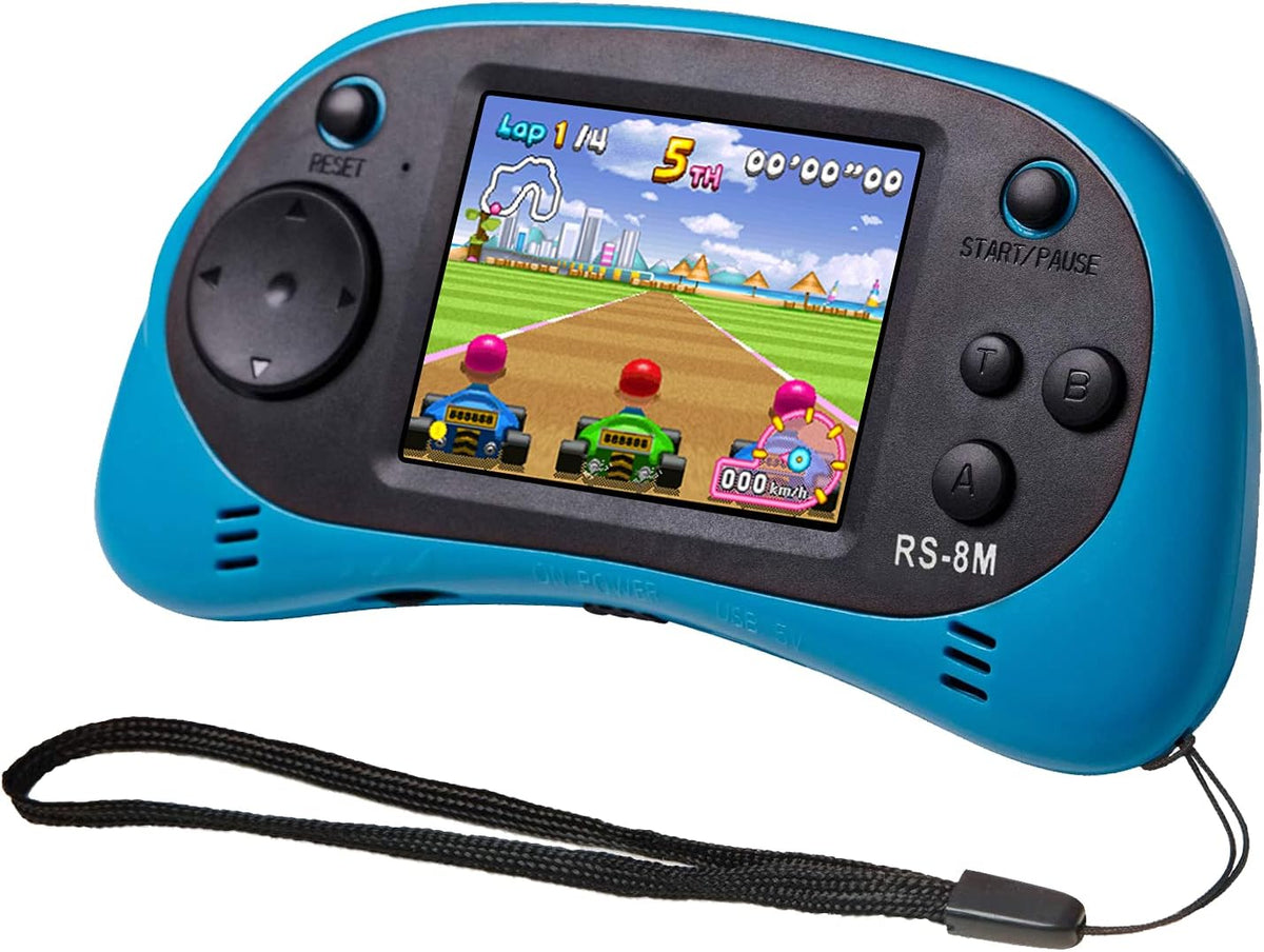 EASEGMER kids handheld game console RS-8M with 2.5 inch screen in blue