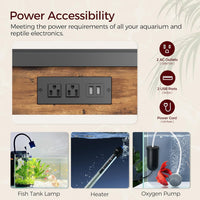 MAHANCRIS 40-50 Gallon Fish Tank Stand with Power Outlet and Storage – Essentials for Fish - Rustic Brown / 20-37 Gallon - image 4
