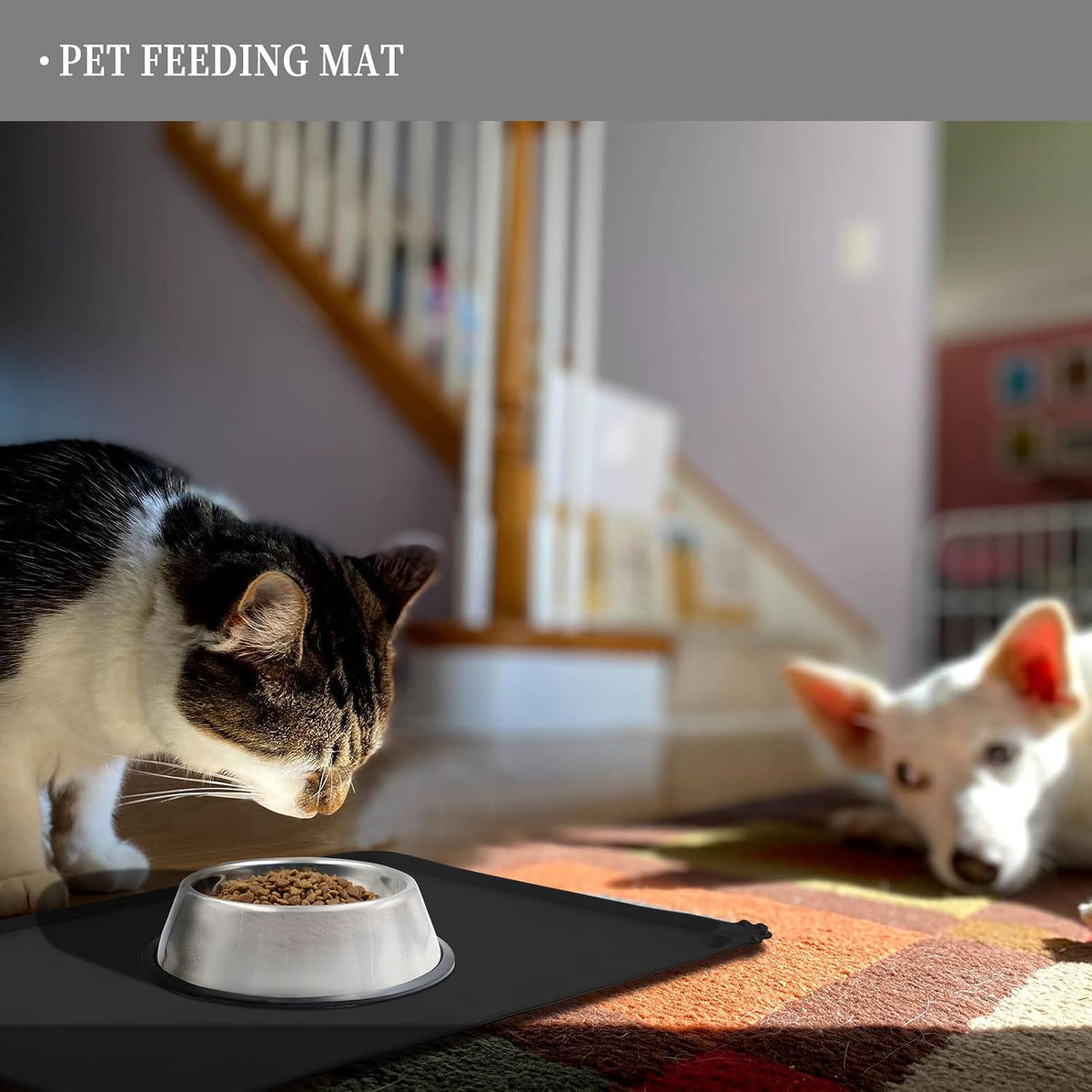 Reopet Silicone Pet Feeding Mat - Black / 22" x 14" - image 2