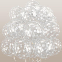 Pastel Balloons Whimsical Christmas Rainbow Colorful Birthday Balloon – Fun for Kids & Family - Snowflake