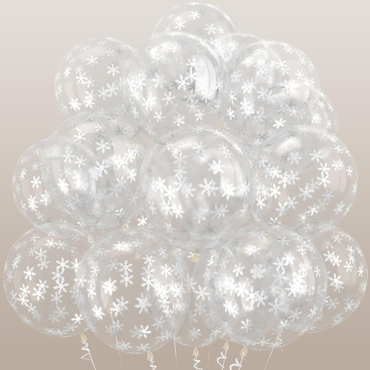 Pastel Balloons Whimsical Christmas Rainbow Colorful Birthday Balloon – Fun for Kids & Family - Snowflake