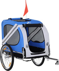 Aosom Dog Bike Trailer Easy Folding Cart Frame 20" Wheels – Essentials for Dogs