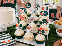 Ohio State Merch Cupcake Toppers & Decorations OSU Party Cake Decor - Miami Hurricanes - image 2