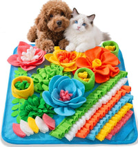 Snuffle Mat for Dogs, 15.4in Felt Wool for Small/Medium Pet Puzzle – Essentials for Dogs - Blue / 15.4"L x 15.4"W